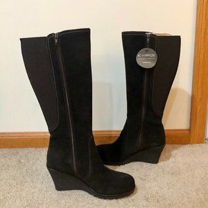 La Canadienne Brown Suede High Boots Size 8.5: Brand New